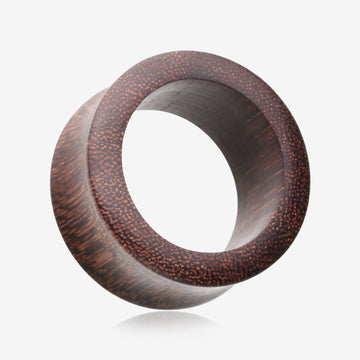 A Pair of Dark Tamarind Wood Double Flared Tunnel Plug
